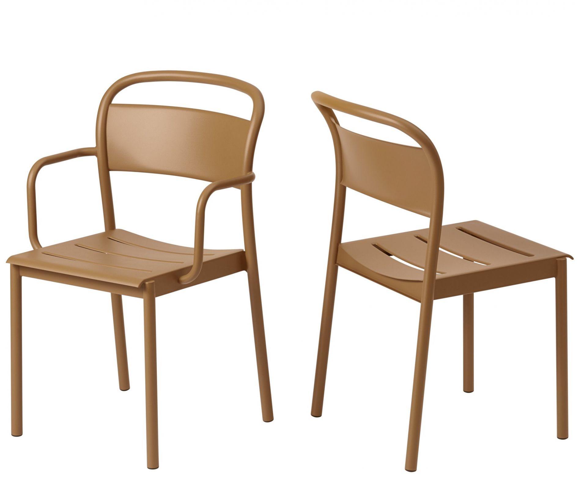 Linear Steel Armchair Outdoor Armlehnenstuhl Muuto  Grau