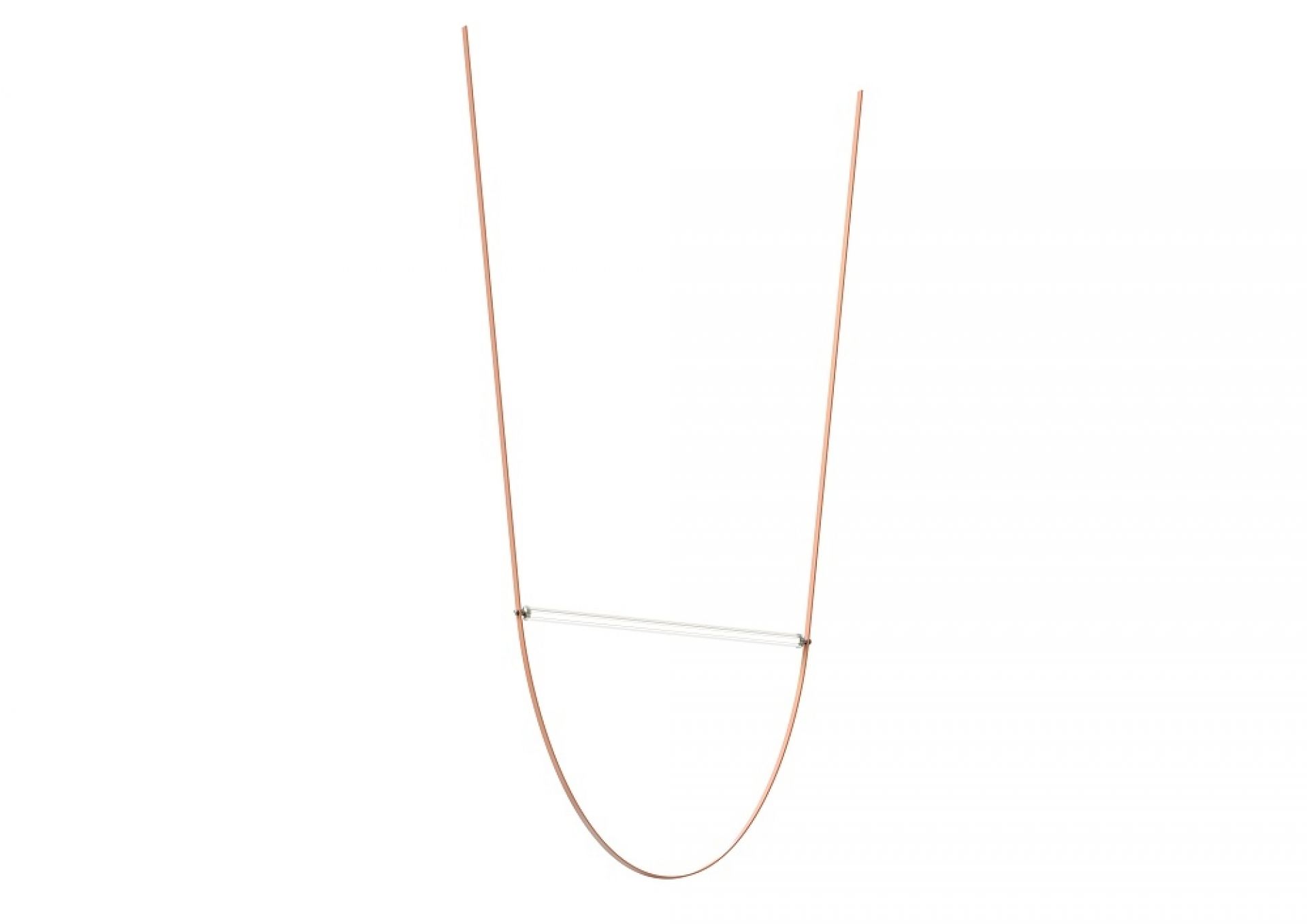 Wireline Pendelleuchte von Flos: Moderne Hängelampe mit Kupfer-Gestell und transparentem Leuchtmittel für stilvolle Innenbeleuchtung.