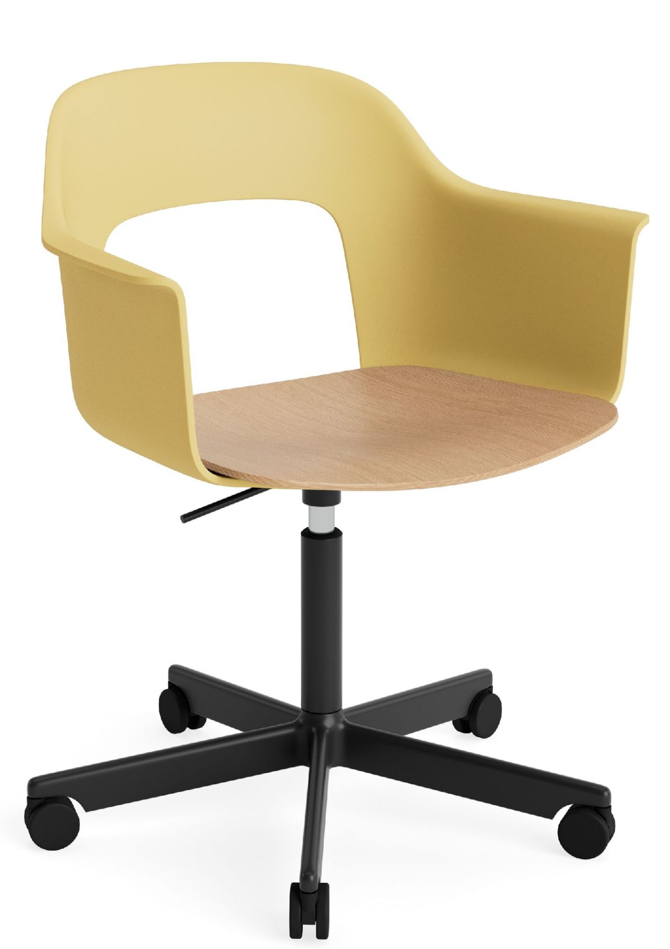 Layout Armchair 242 Armlehnstuhl 4-Sternfuß Gasfeder mit Drehfunktion Hay