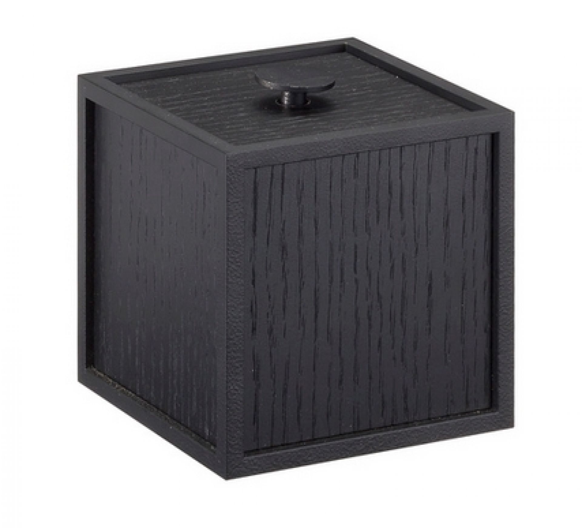 Frame 10 Aufbewahrungsbox von by Lassen, Esche schwarz gebeizt. Quadratische Holzbox mit Deckel.