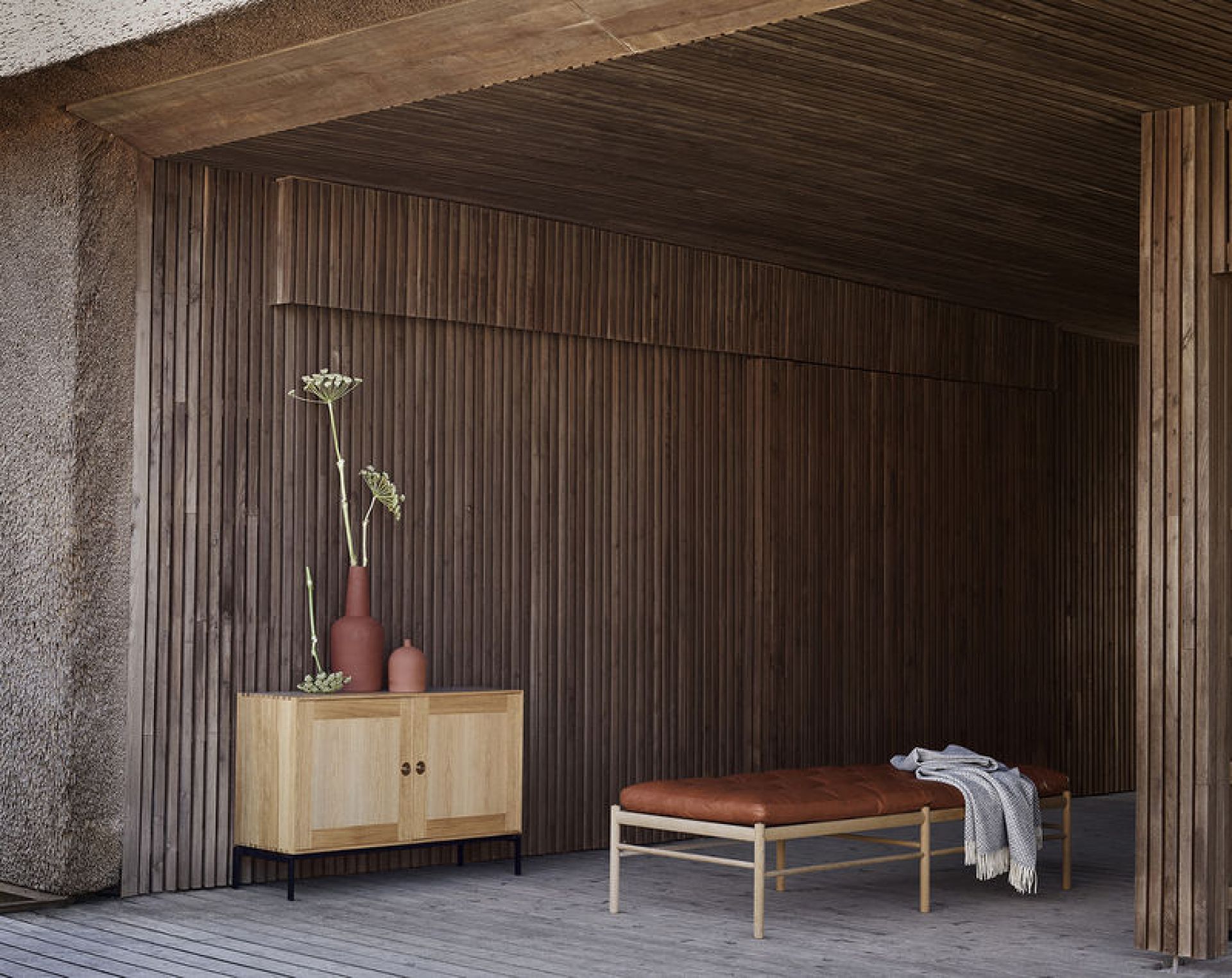 FK63 Bücherregal System Horizontal 36 cm mit Türen Carl Hansen & Søn