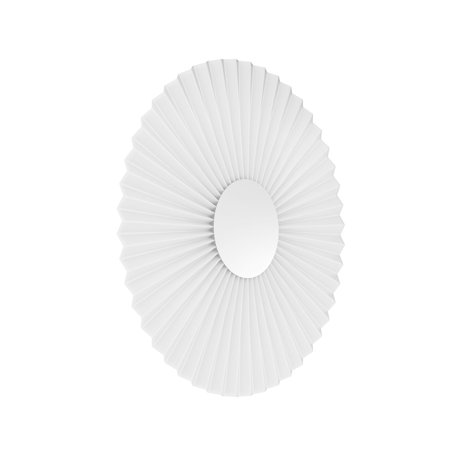 Weiße Carmen Wandleuchte von Hartô: Runde, moderne Lampe mit plissiertem Lampenschirm für stilvolle Beleuchtung.