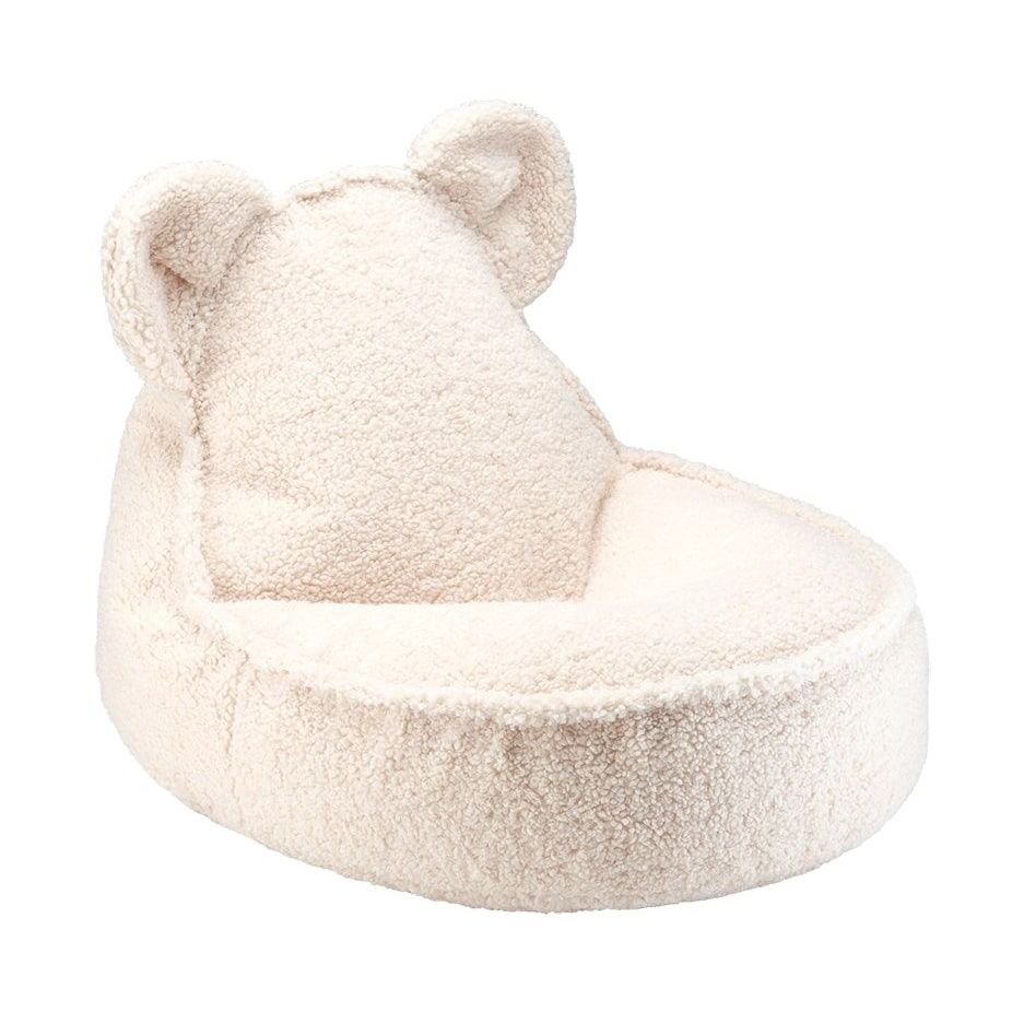 Teddy Kindersitzsack Teddystoff Cremeweiß Wigiwama