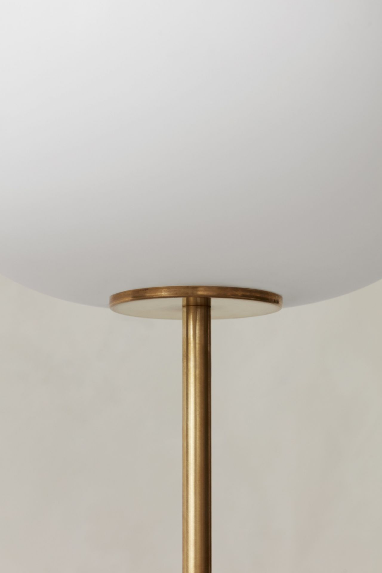 JWDA Floor lamp Stehleuchte Audo  Travertin - gebürstetes Messing