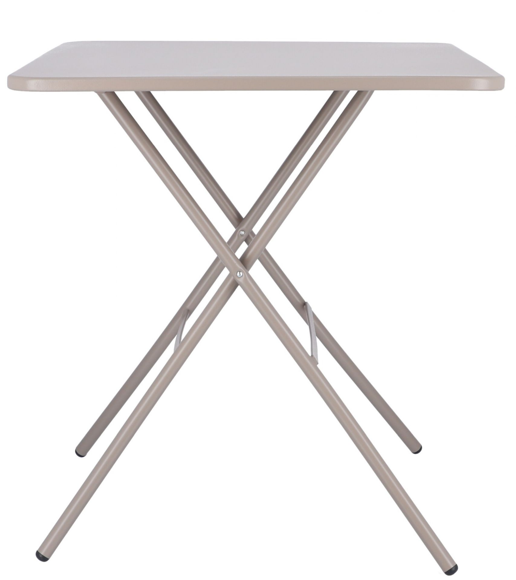 Fiam Sirio Klapptisch von Jan Kurtz in Taupe, ideal für den Outdoor-Bereich.