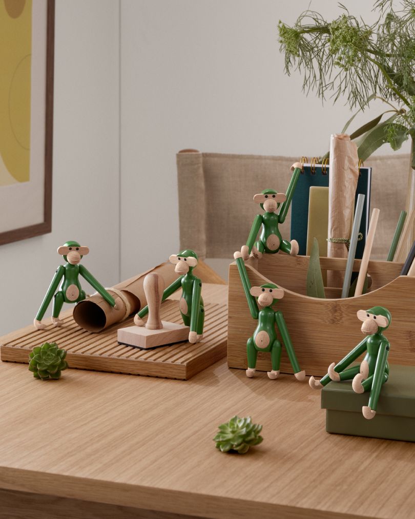 Affe Mini farbig Kay Bojesen Vintage Grün