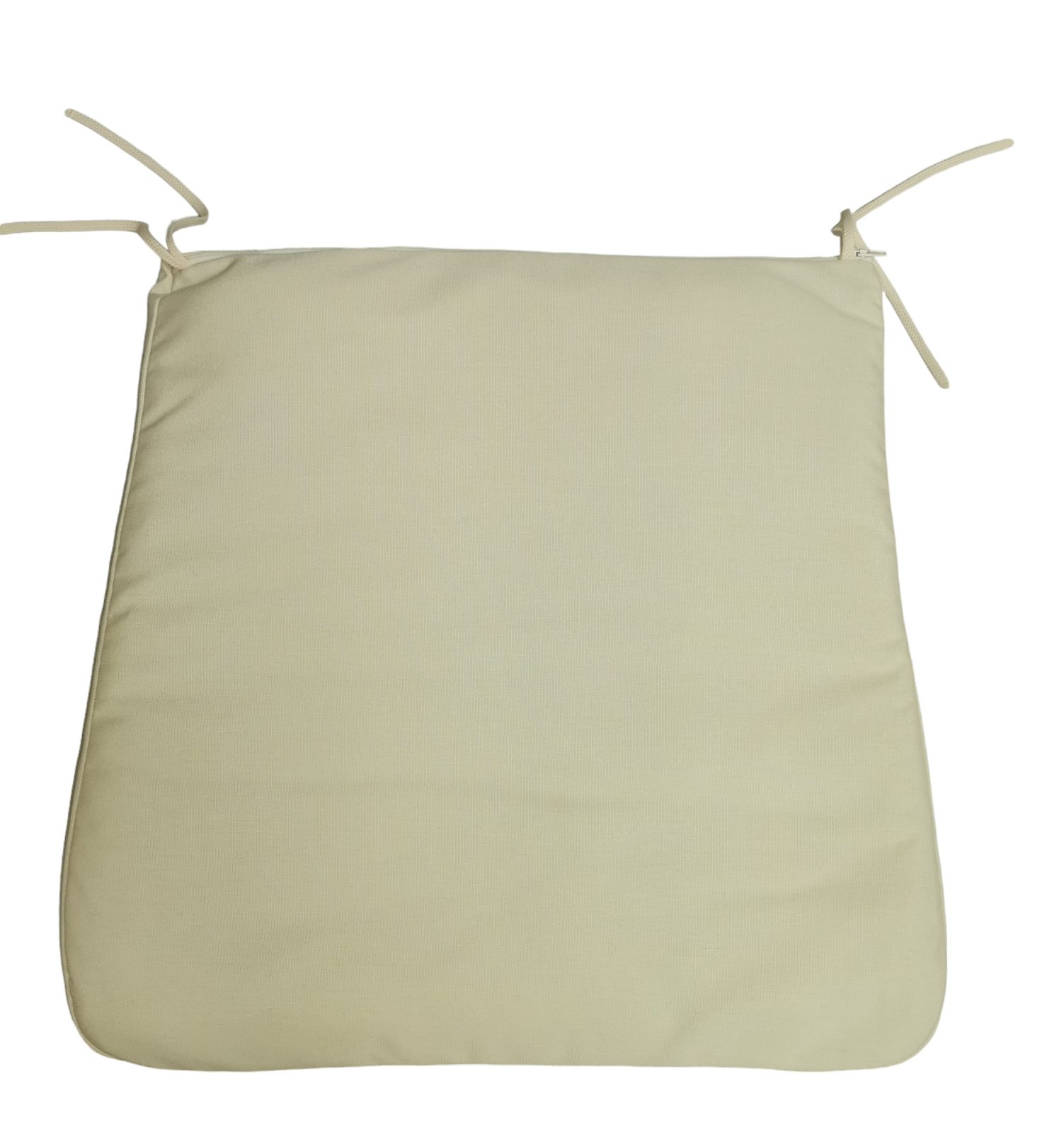 Ecrufarbenes C/3400 Kissen für Athena Armchair, geeignet für Outdoor-Stühle, mit praktischen Bindebändern.