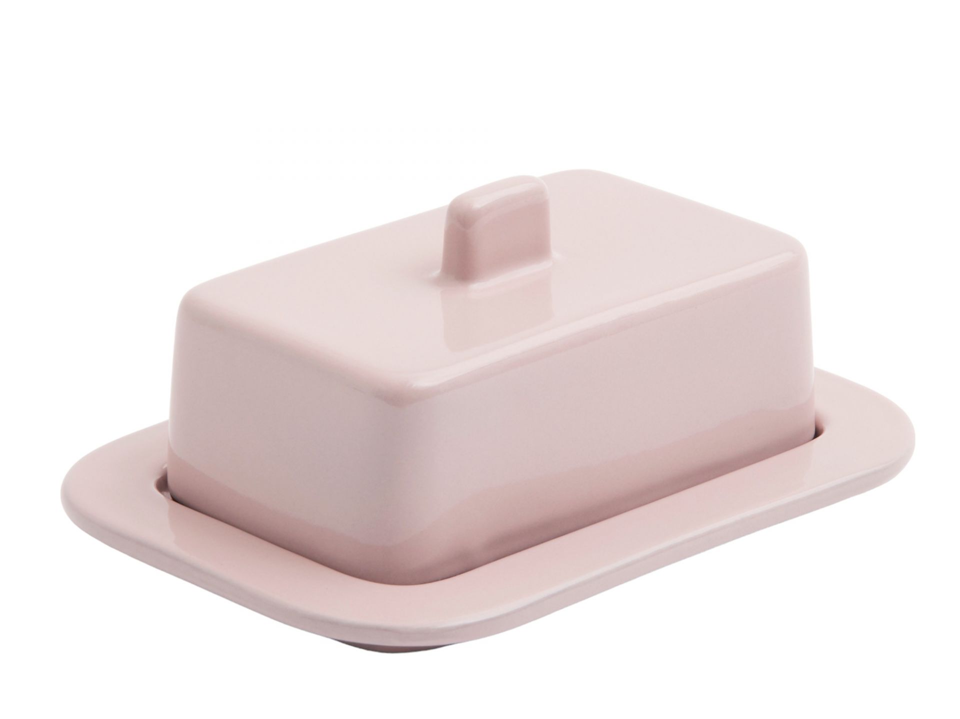 Rosa Butterdose von Hay, Modell Barro, aus Keramik für die Aufbewahrung von Butter.