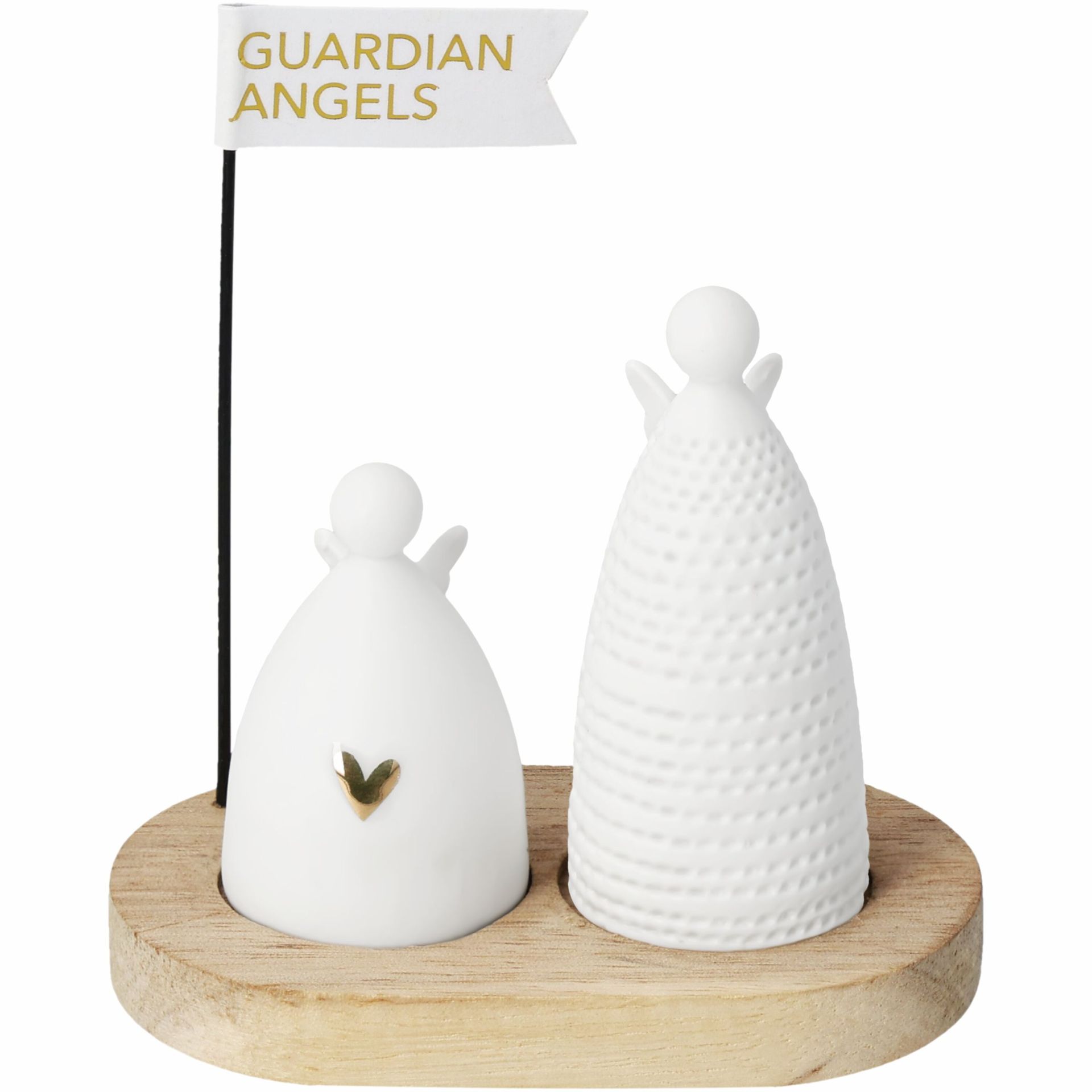 Kerstgroeten, cadeau van een beschermengel, wielen