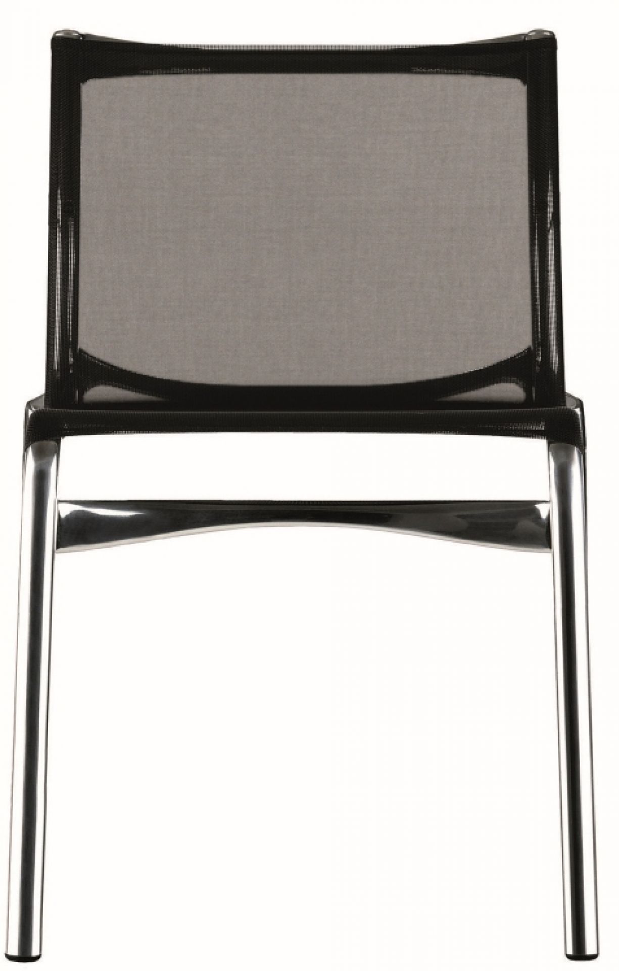 Frame Stuhl mit Netzbespannung und verchromtem Gestell, Design Bürostuhl von Alias.