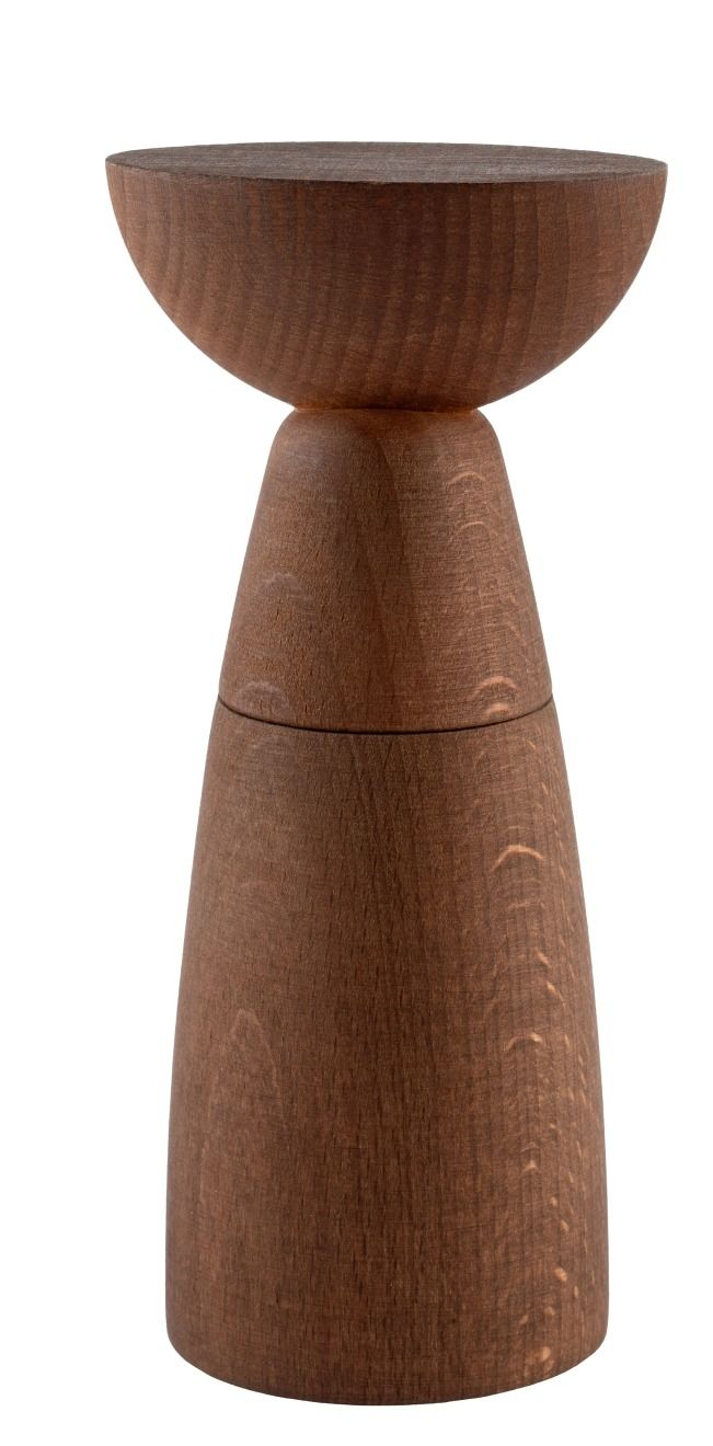 Alessi Oaxaca Mühle aus Holz, braune Gewürzmühle für Salz, Pfeffer und andere Gewürze.