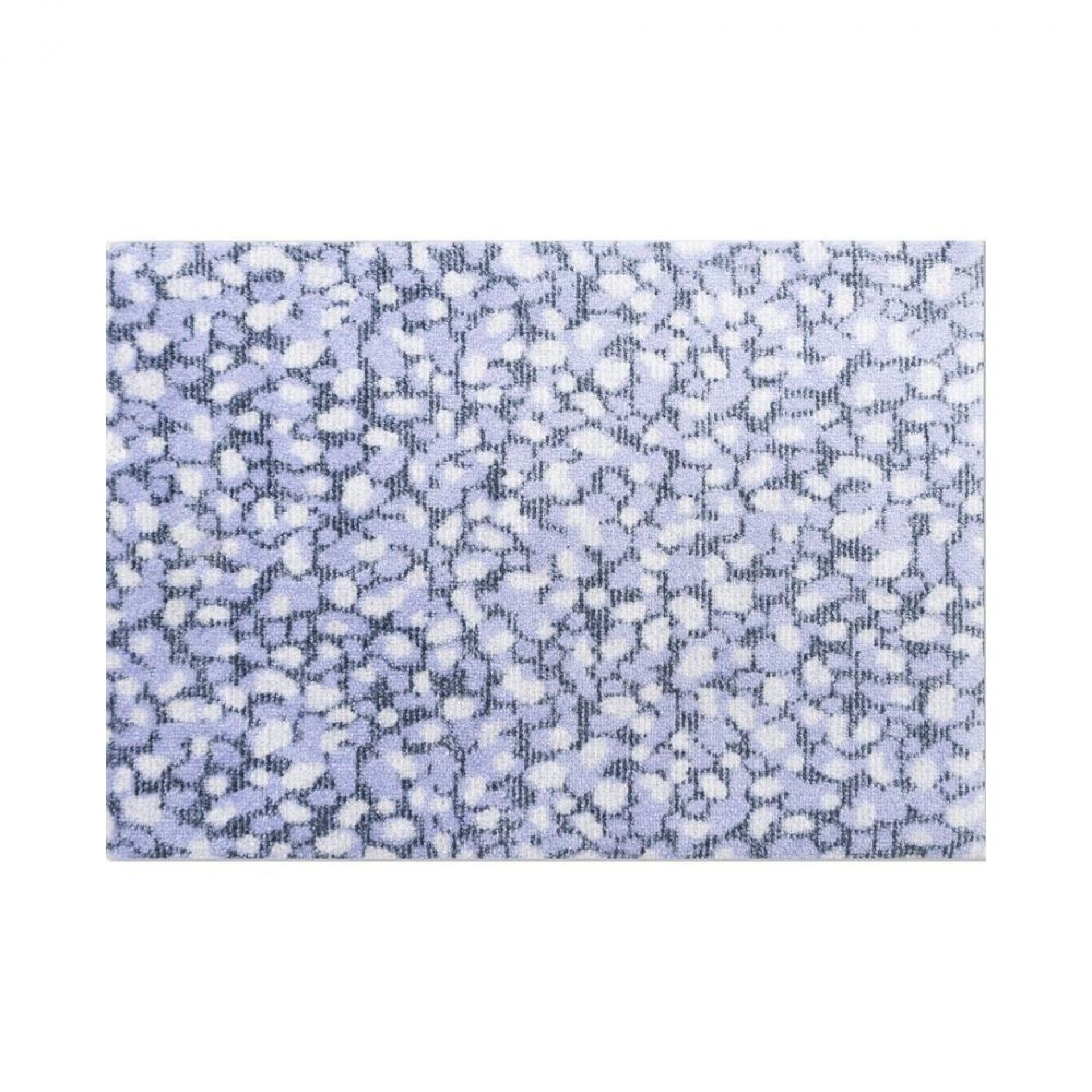 Heymat Grain Amethyst Fußmatte: Nahaufnahme des abstrakten Musters in Lila und Weiß. Indoor Fußmatte.