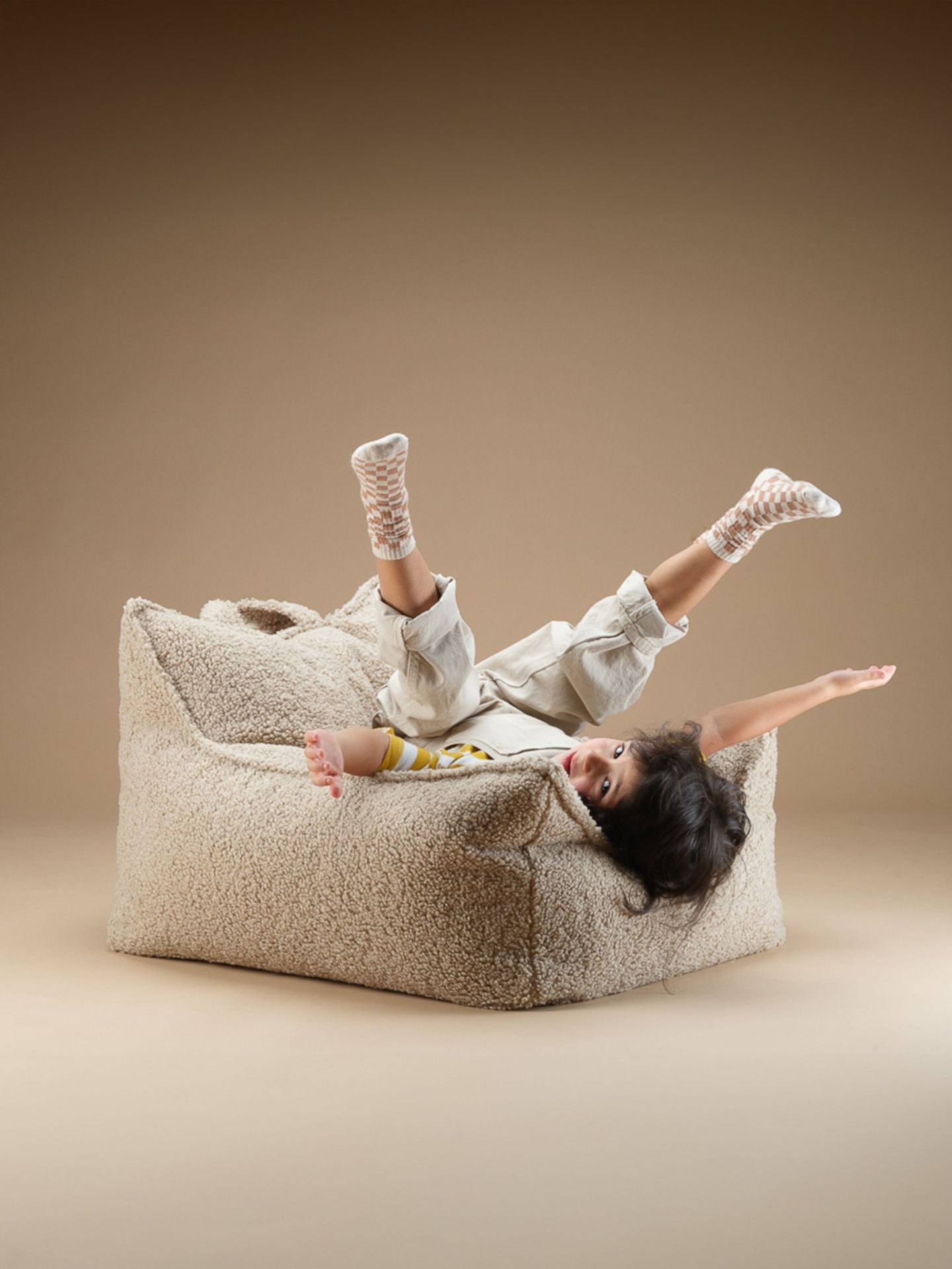 Kindersitzsack Sessel Teddystoff Wigiwama