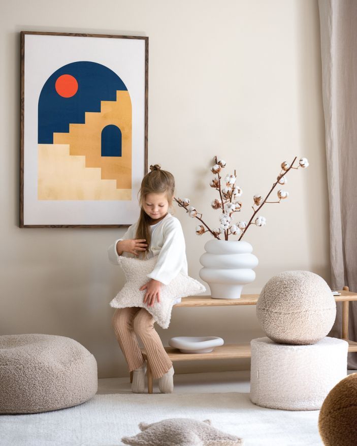 Kinder Sternkissen Wigiwama Cremeweiß