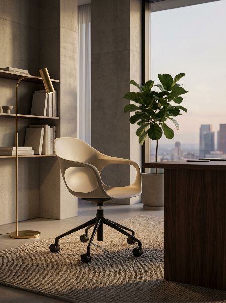 Elephantino Sessel Fünfstern Gestell mit Rollen Kristalia