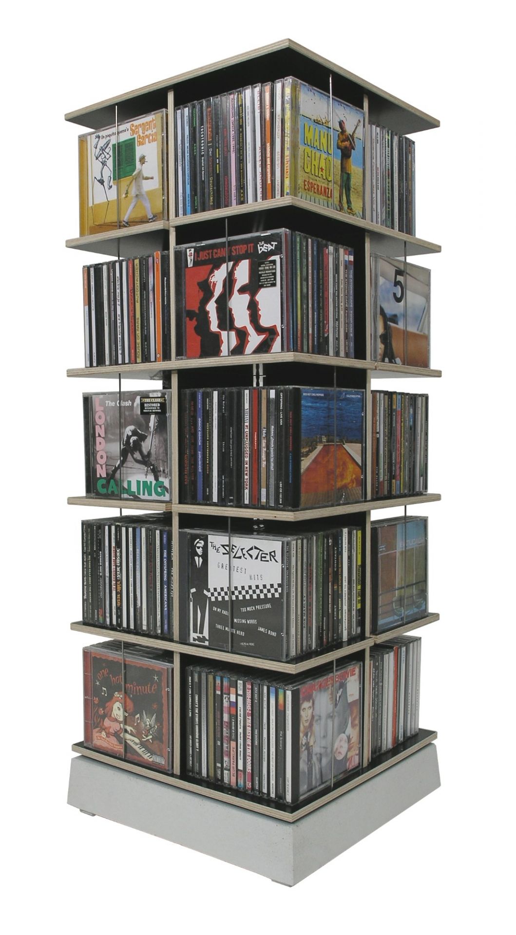 Musikstapler CD-Regal von Nils Holger Moormann: Stapelbares Regal für CDs, modernes Design.