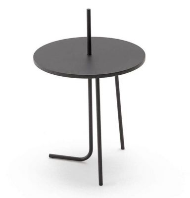 Schwarzer, runder Bond Beistelltisch von Cor mit drei Beinen und minimalistischem Design.
