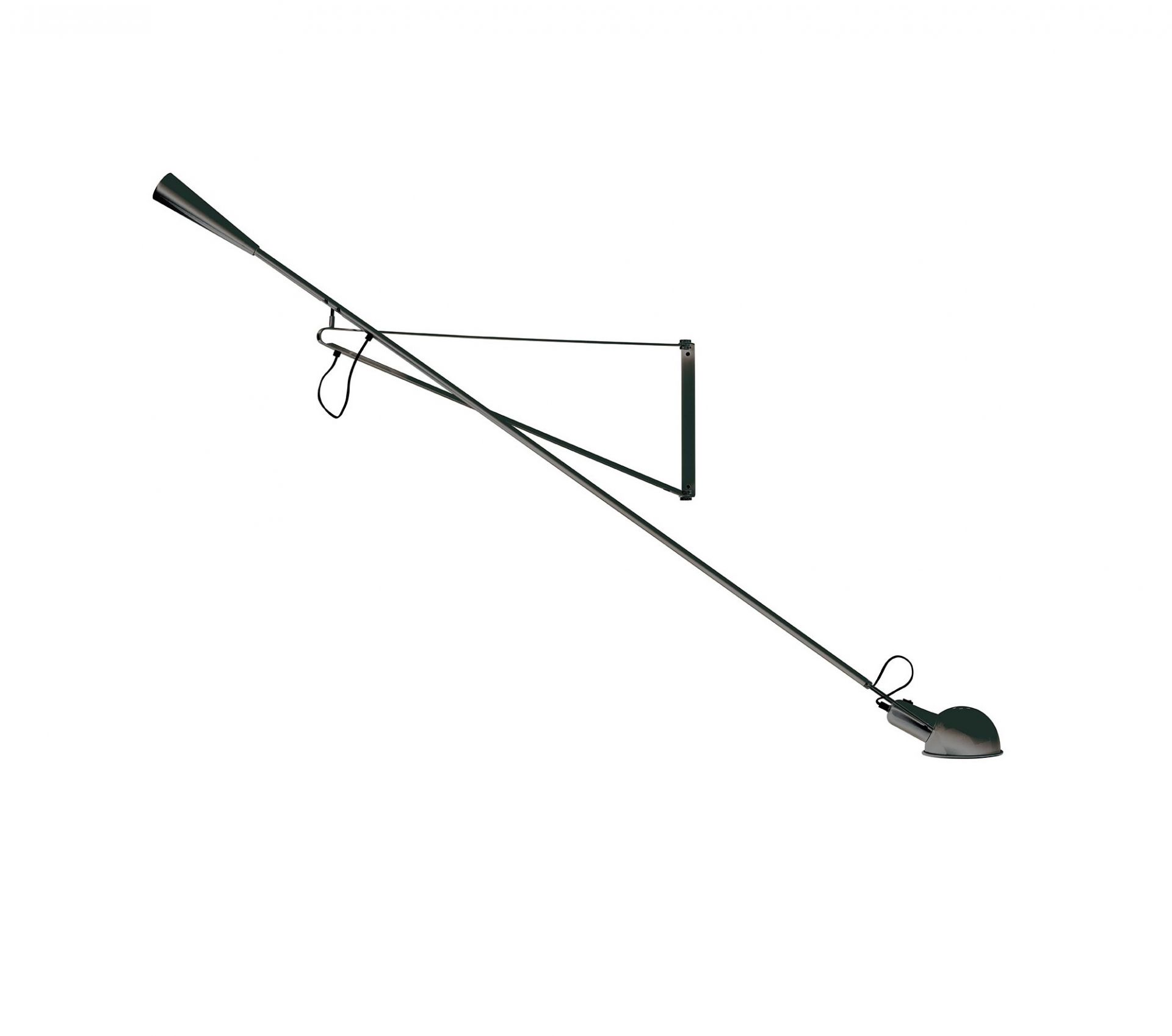 Schwarze Flos 265 Wandleuchte, verstellbare Armleuchte für Wohnzimmer und Büro, modernes Design.