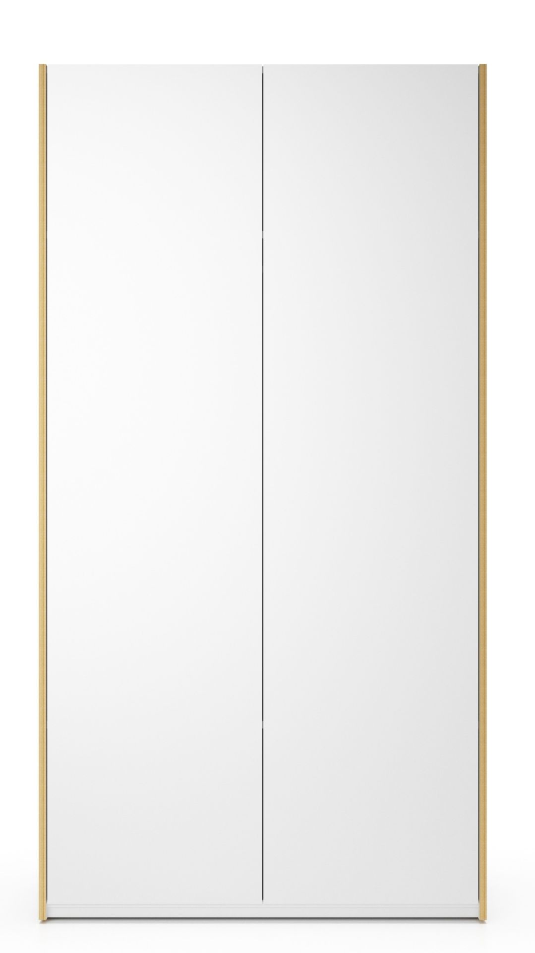 Weißer MODULAR Schrank von Müller Möbelwerkstätten mit zwei Türen und Holzrahmen.