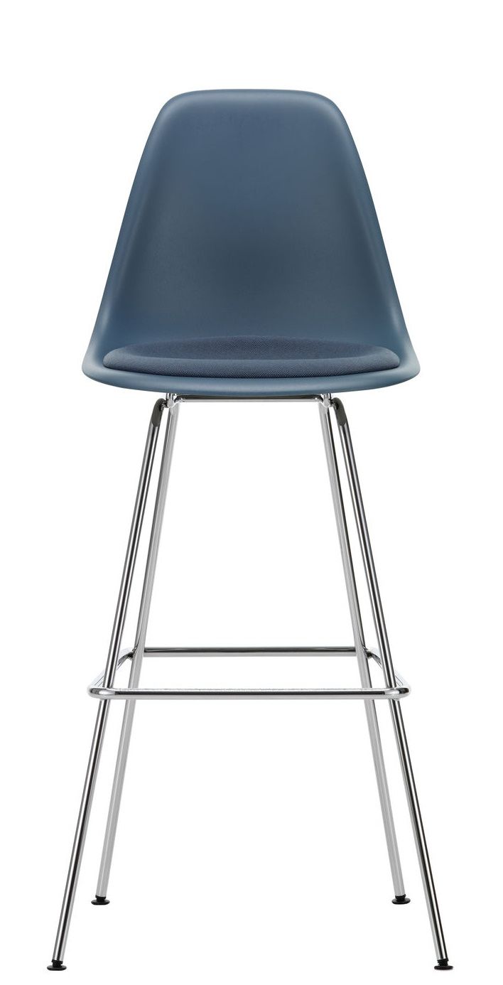 Eames Plastic Bar Stool Barhocker High mit Sitzpolster Vitra