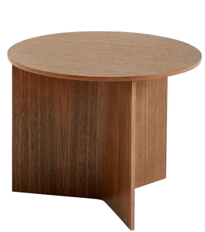 Runder Slit Table Wood Beistelltisch von Hay aus Holz, ideal als Couchtisch.
