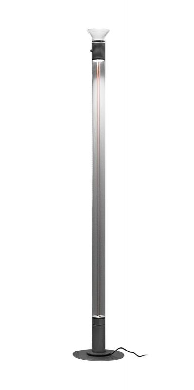 Dia Stehleuchte von Martinelli Luce: Moderne Stehlampe mit zylindrischem Design und indirektem Licht.