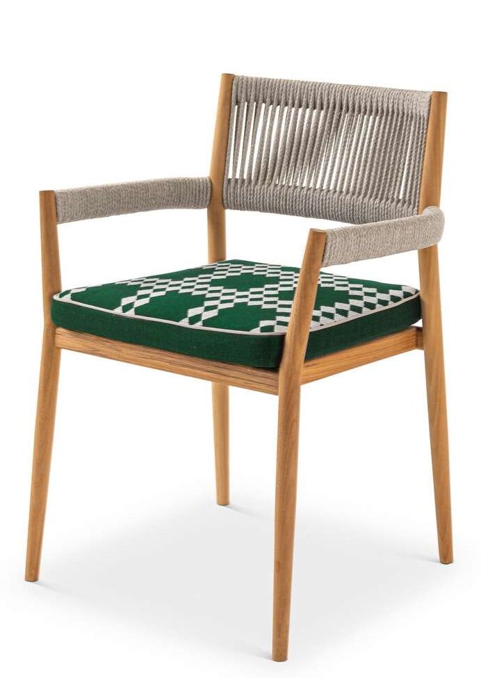 Dine Out Chair Stuhl mit Sitzkissen Cassina Zaire Verde