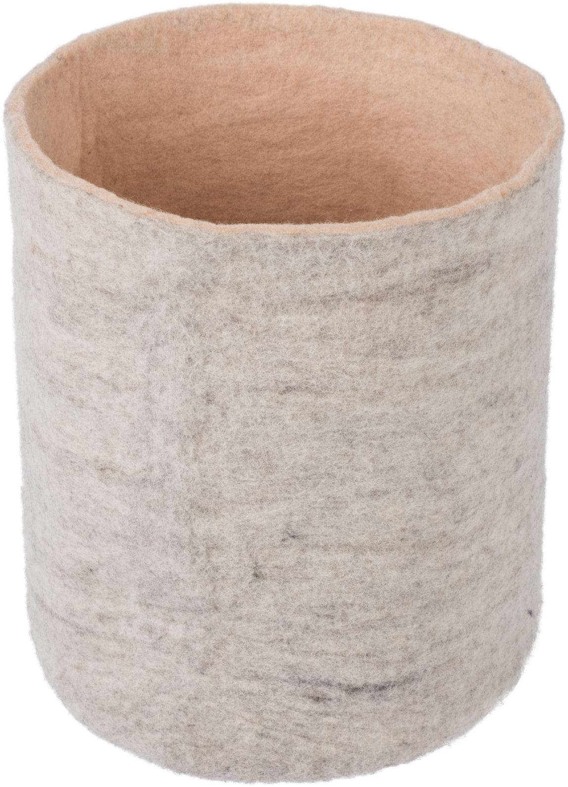 Beiger Filzkorb Béla von myfelt: Dekorativer Aufbewahrungskorb aus Filz, ideal für Ordnung und stilvolles Wohnen.