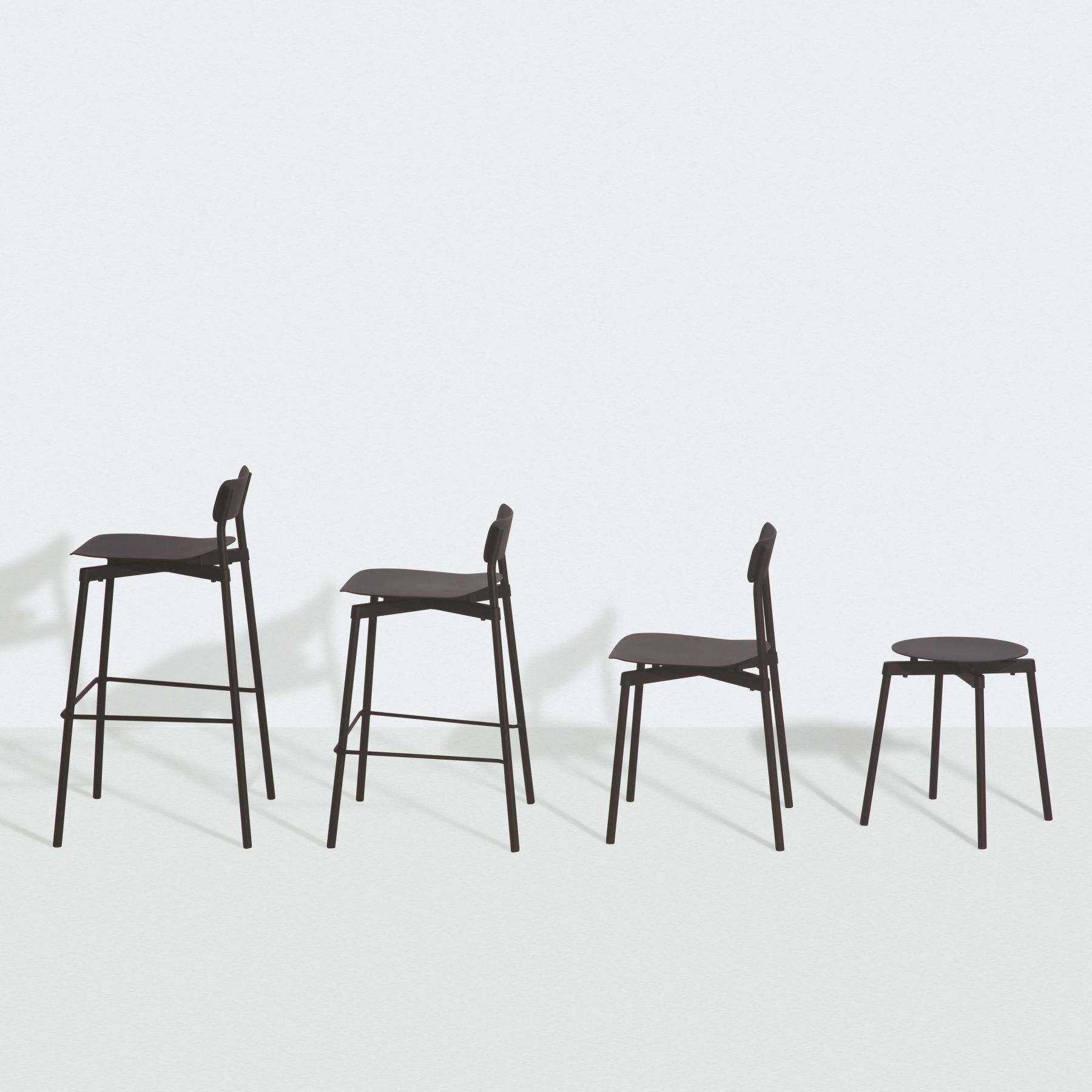 Fromme Barstool Barhocker H 75 cm von Petite Friture in verschiedenen Höhen, modernes Design.