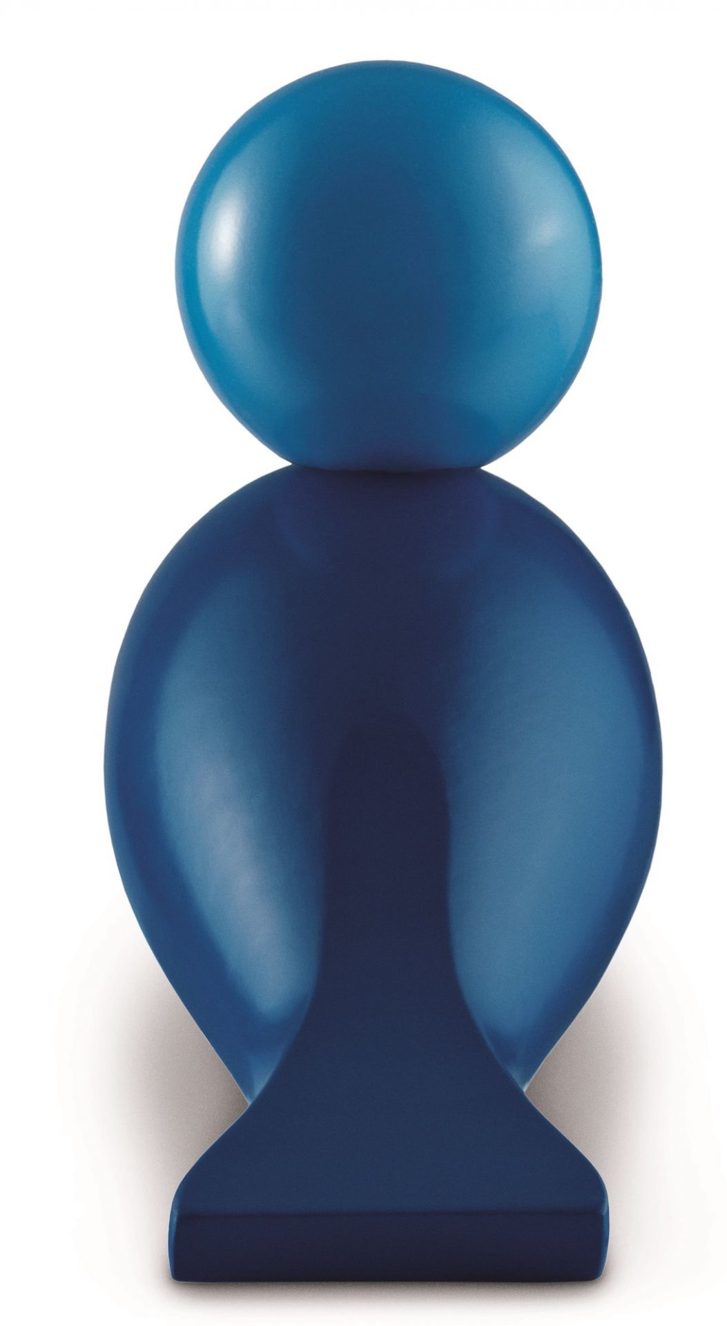 Blauer Kay Bojesen Songbird aus Holz, dekorative Design Holzfigur für Sammler.