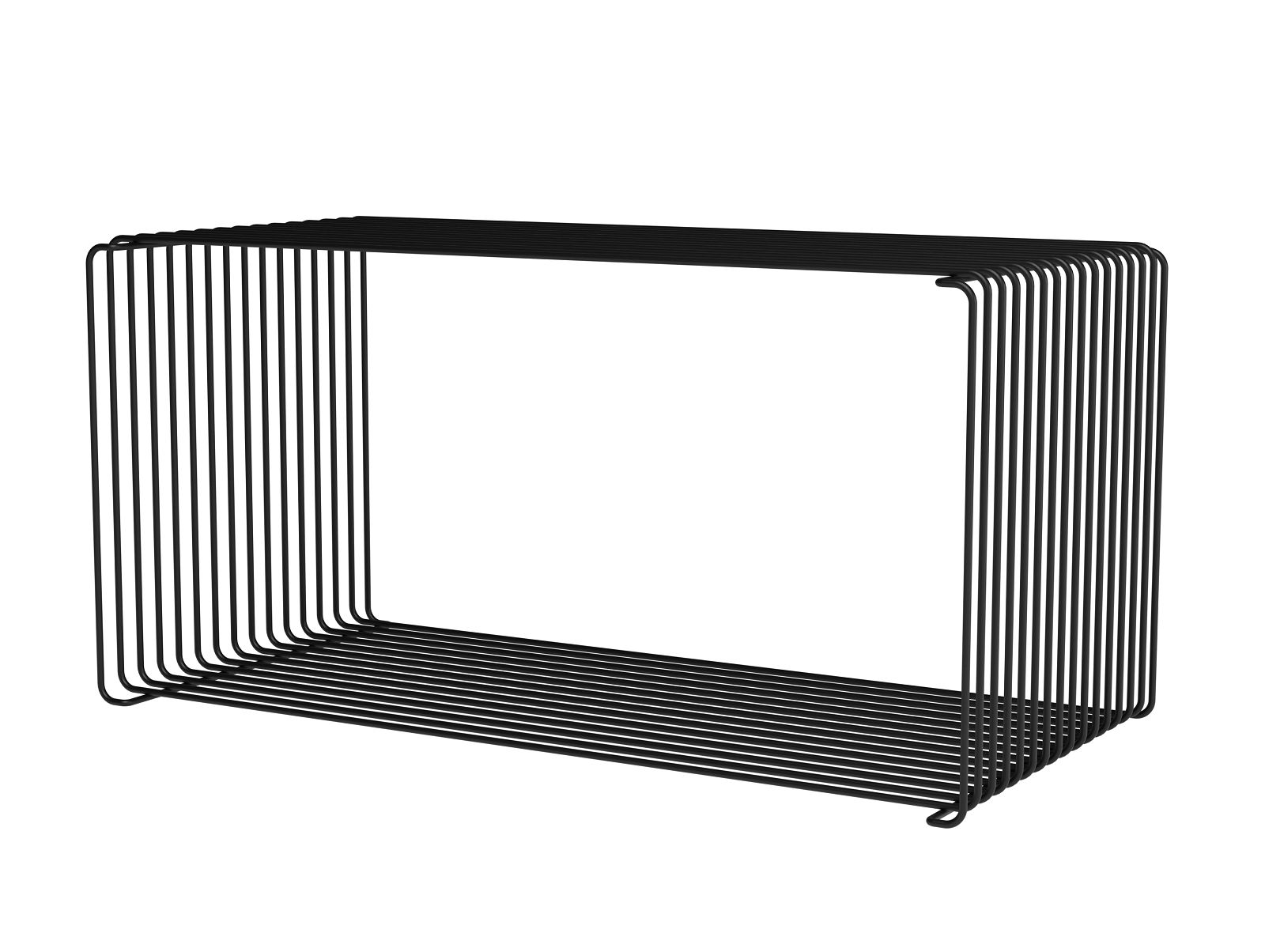 Schwarzes Panton Wire Regalsystem von Montana, modulare Aufbewahrung für Wohnzimmer und Büro.