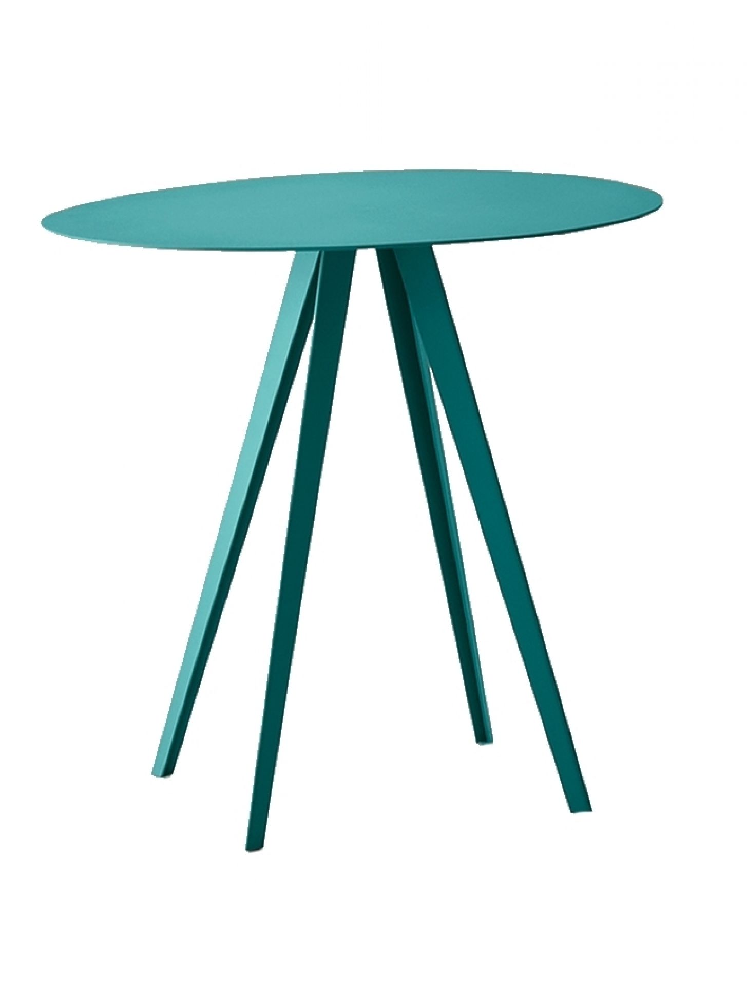 Agorà Beistelltisch in Senfgelb: Moderner, runder Tisch mit drei Beinen für Wohnzimmer und Büro.