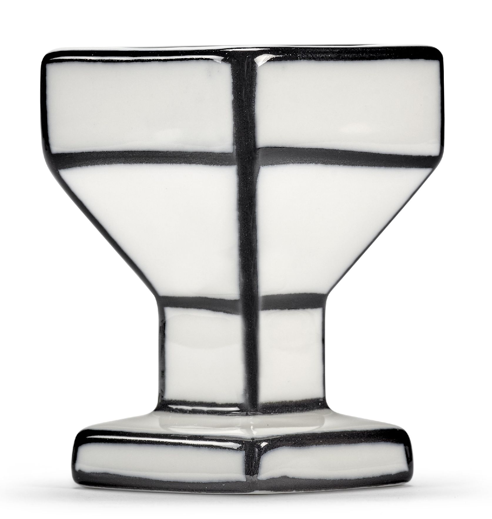 Eierbecher Weiß/Schwarz Carte Blanche Serax   