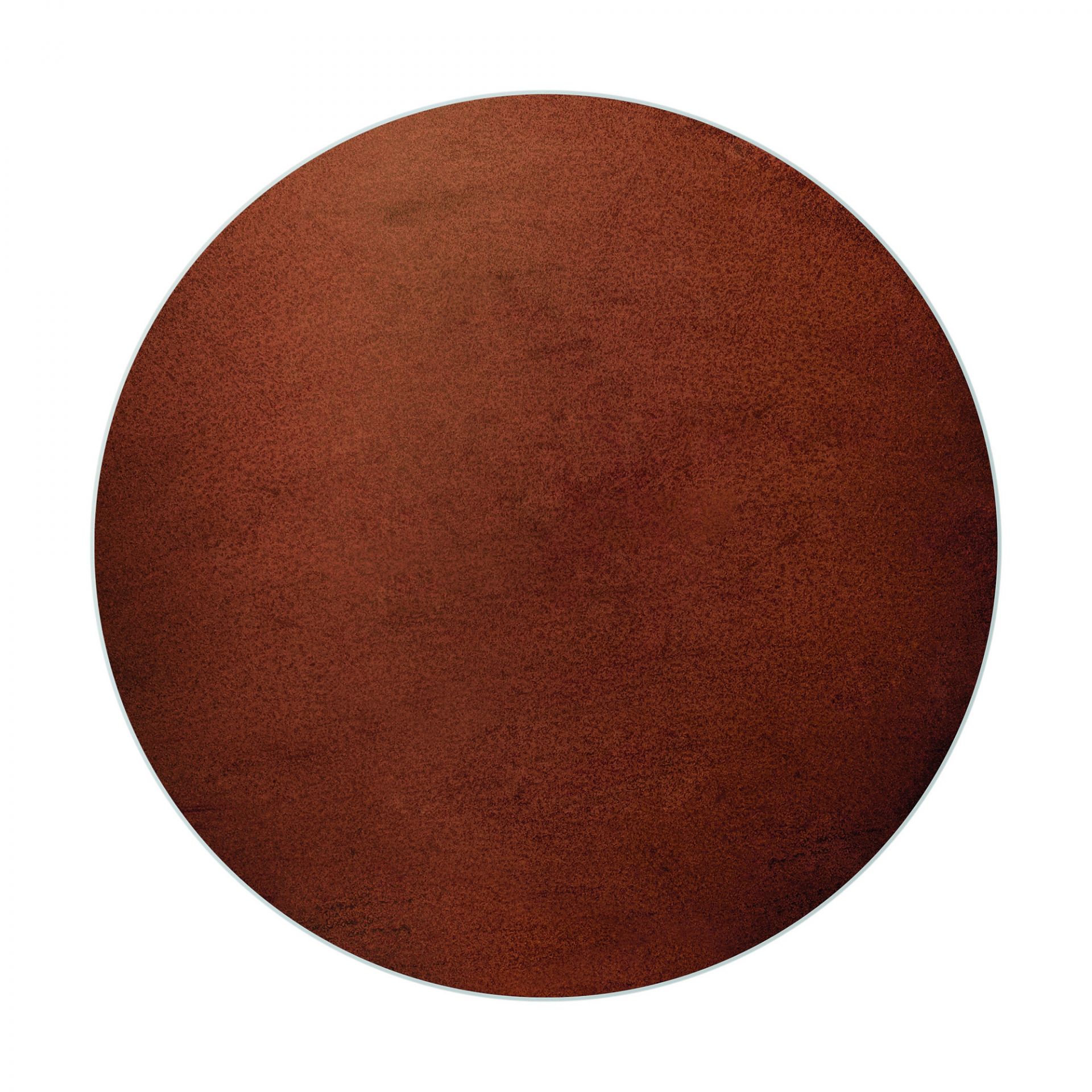 SOLAR Bodenleuchte von Foscarini: Runde Außenleuchte in Rostoptik für Garten und Terrasse.