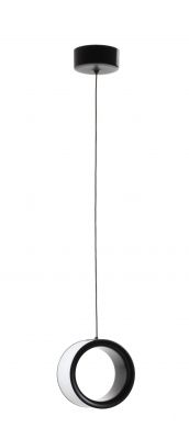 Lost Pendelleuchte von Magis: Minimalistische Hängelampe mit schwarzem Ring und weißem Diffusor.