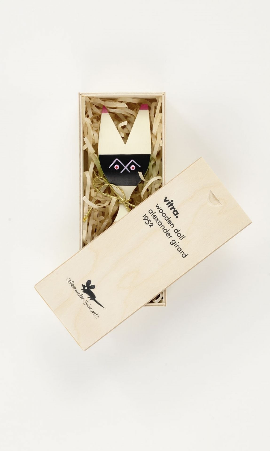 Vitra Wooden Doll No. 9 in Holzschatulle, dekorative Holzfigur für Kinder und Sammler.