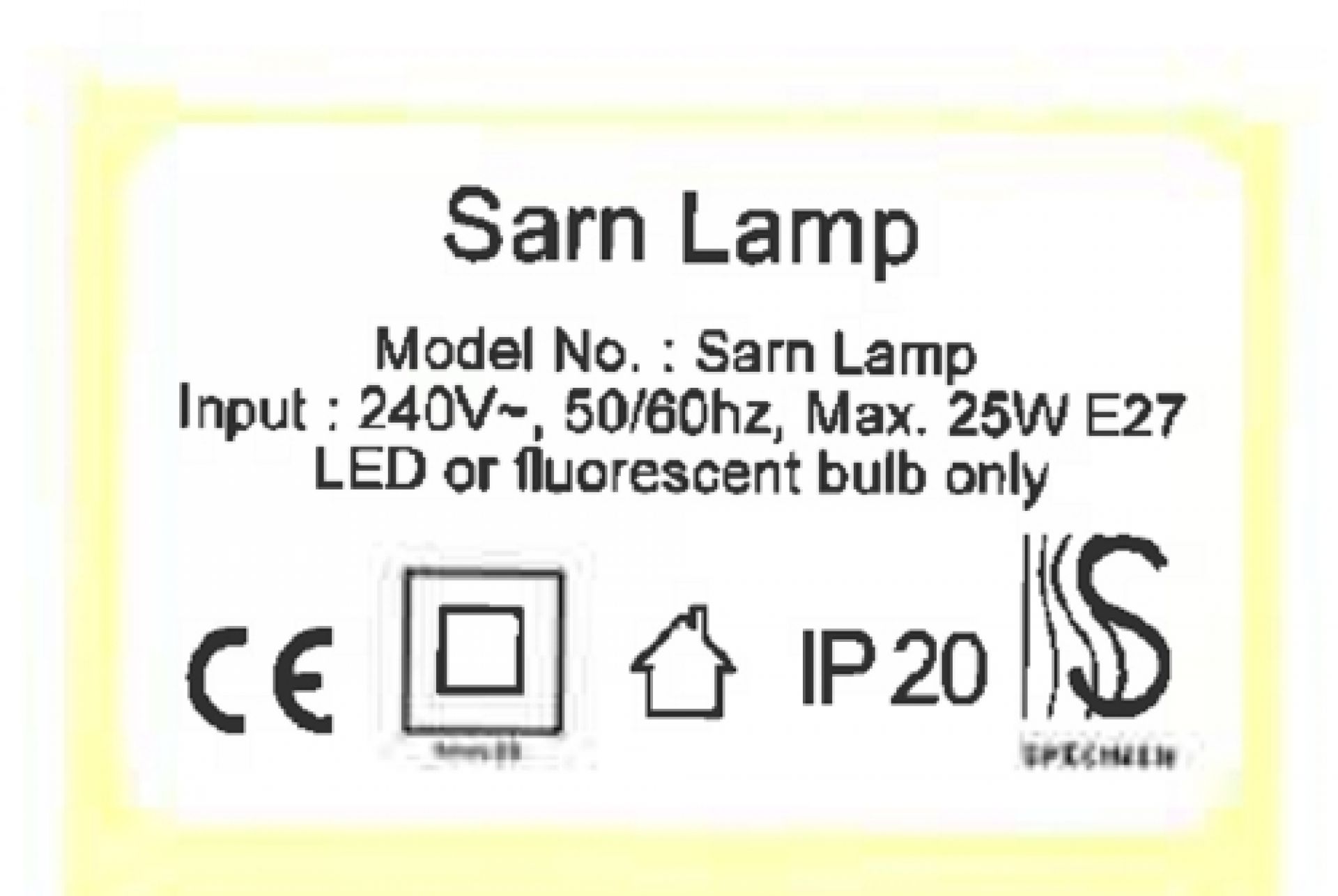 Sarn Lamp Pendelleuchte Specimen EINZELSTÜCK