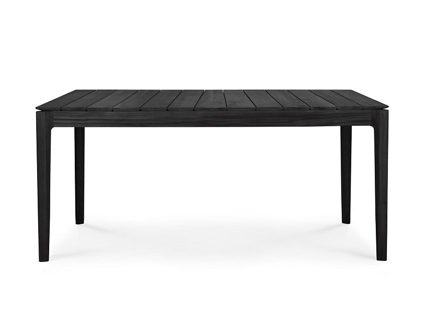 Bok Outdoor Esstisch aus Teakholz, schwarz lackiert von Ethnicraft. Moderner Gartentisch für den Außenbereich.