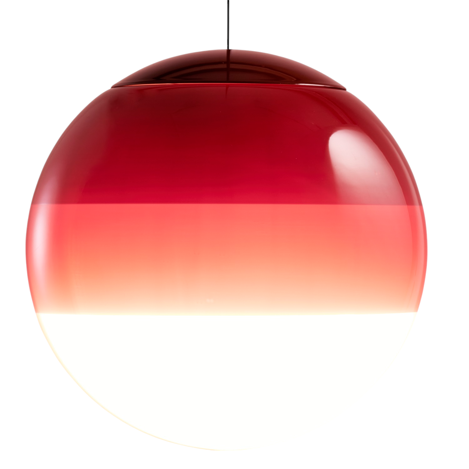 Rote Dipping Light Pendelleuchte von Marset: Moderne LED Hängelampe mit Farbverlauf.