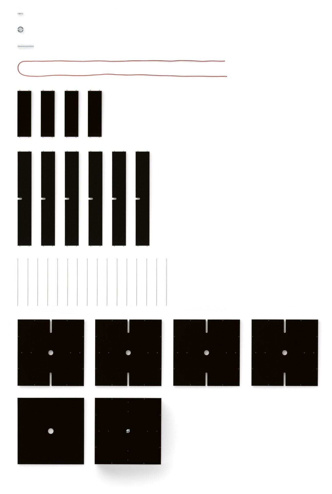 Buchstabler Bücherturm, DVD-Regal Nils Holger Moormann