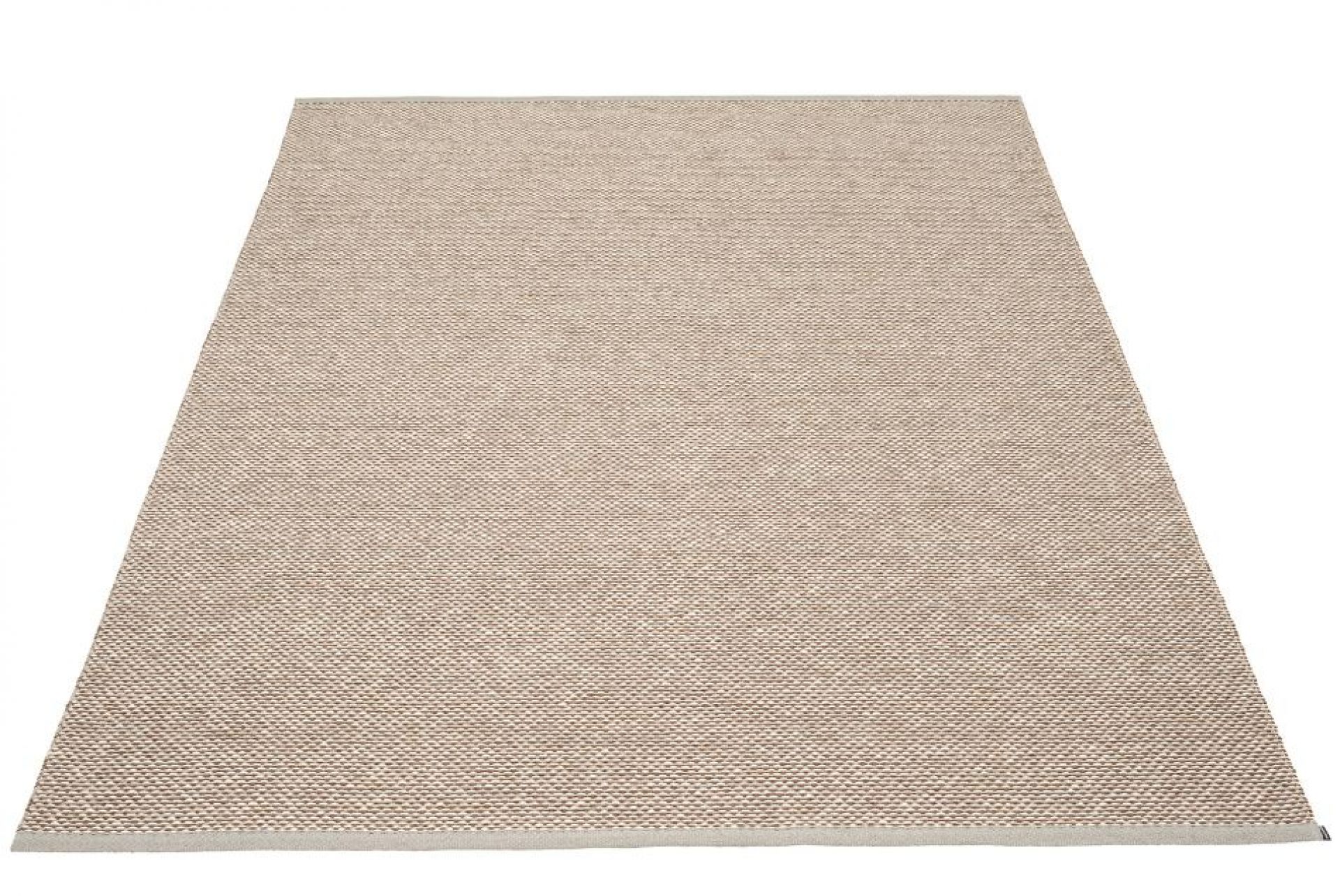 Effi Kunststoffteppich Pappelina in Warmgrau, 230x320 cm, Detailansicht der Textur, ideal für Innen- und Außenbereich.