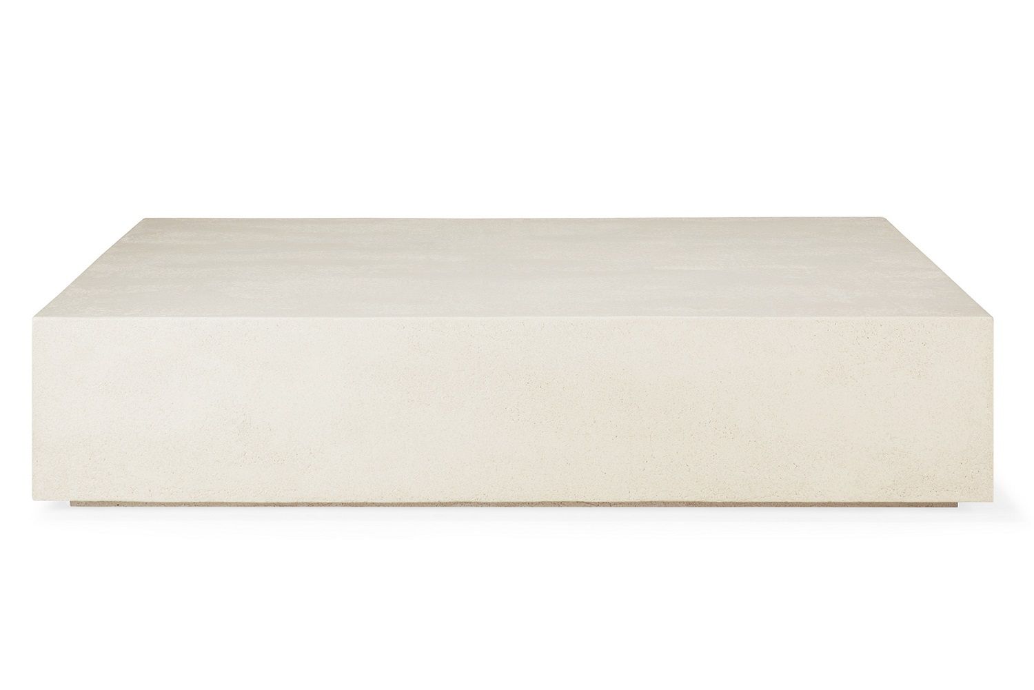 Rechteckiger Elements Couchtisch von Ethnicraft in Off White mit Microzement-Oberfläche. Moderner Wohnzimmertisch.