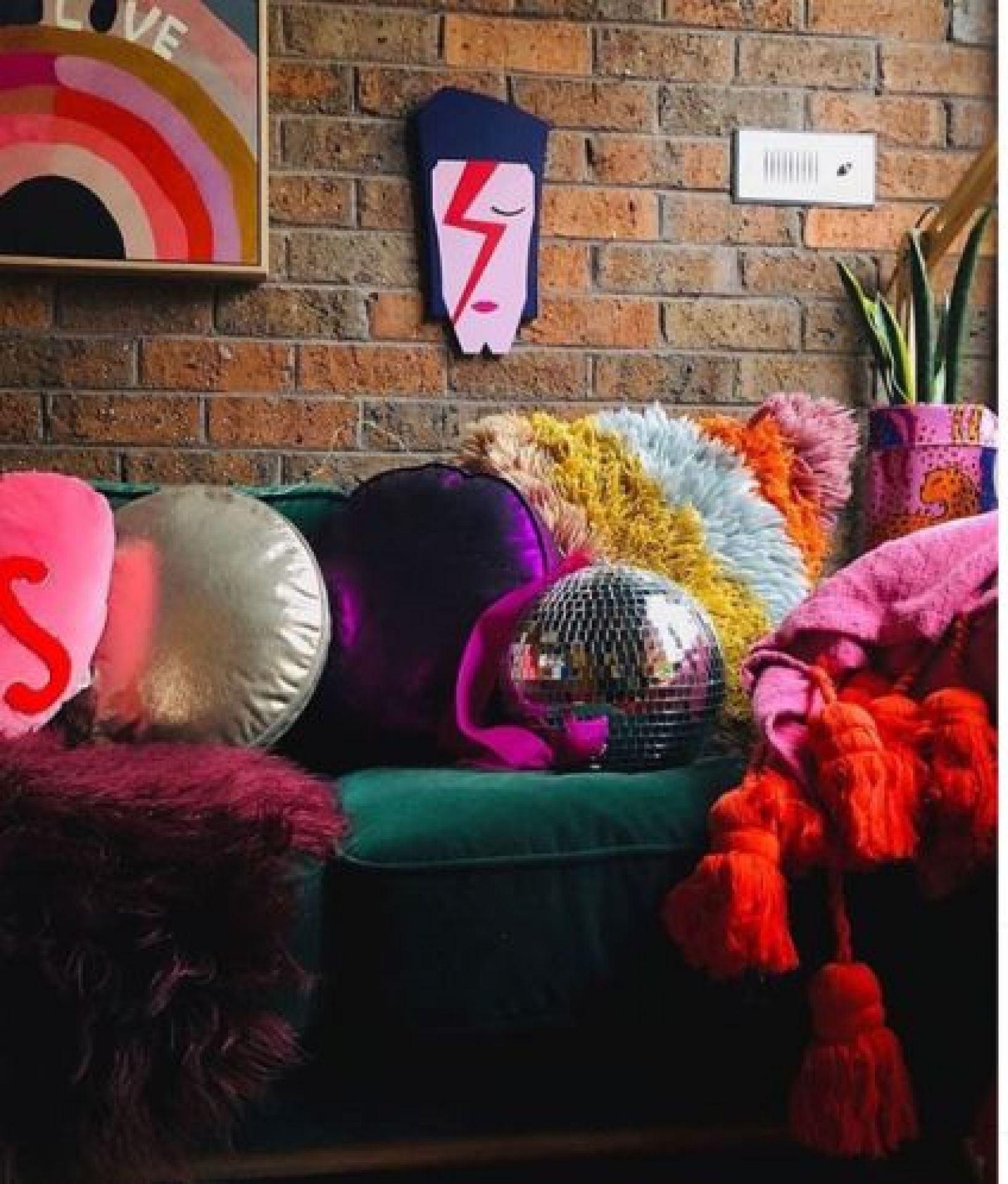 David Bowie Wanddeko Umasqu, handgefertigtes Einzelstück. Pop Art Wandkunst für ein stilvolles Zuhause.