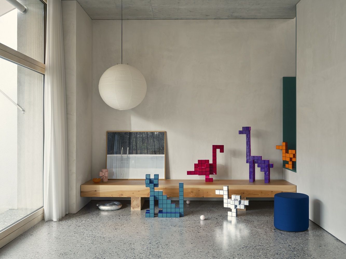 Panton Cubes Cat Duoton Skulptur / Tierfigur Vitra