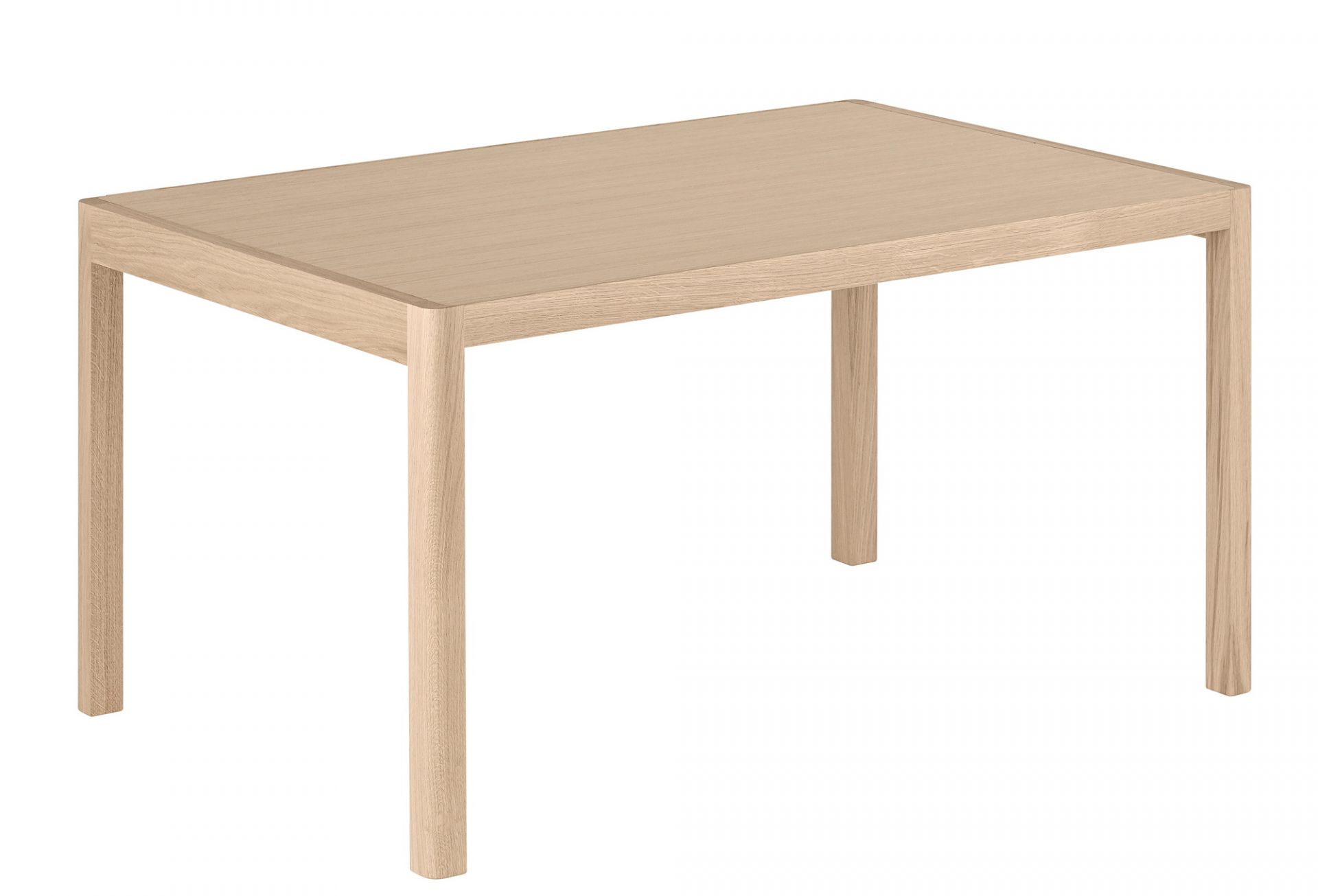 Muuto Workshop Table Tisch aus hellem Eichenholz, rechteckig, minimalistisches Design für Büro und Zuhause.