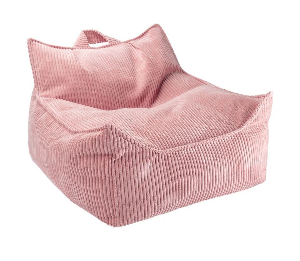 Kindersitzsack Sessel Breitcord Pink Mousse Wigiwama