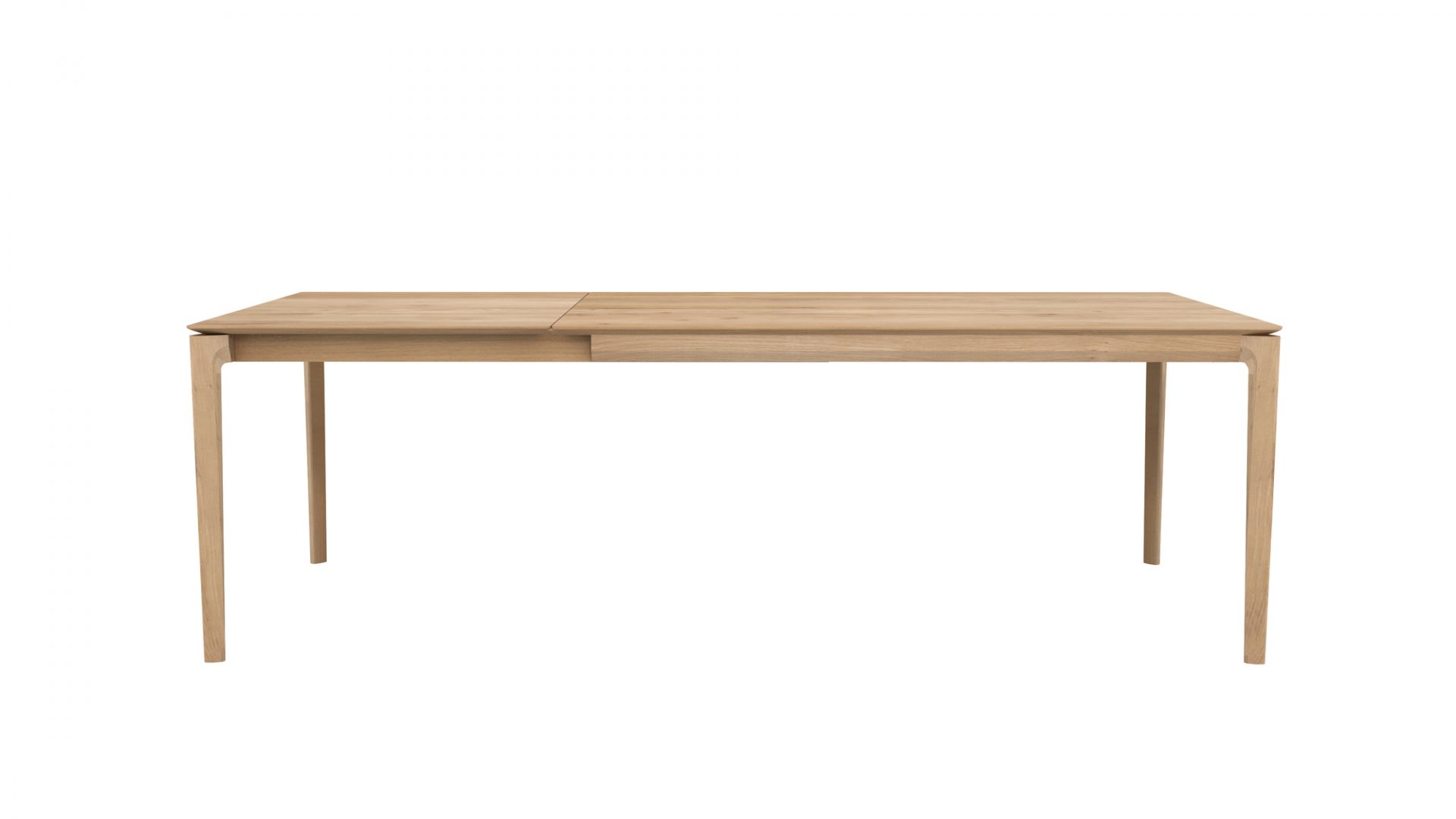 Ausziehbarer Esstisch Bok aus Eiche von Ethnicraft, teilweise ausgezogen, für Esszimmer und Küche.