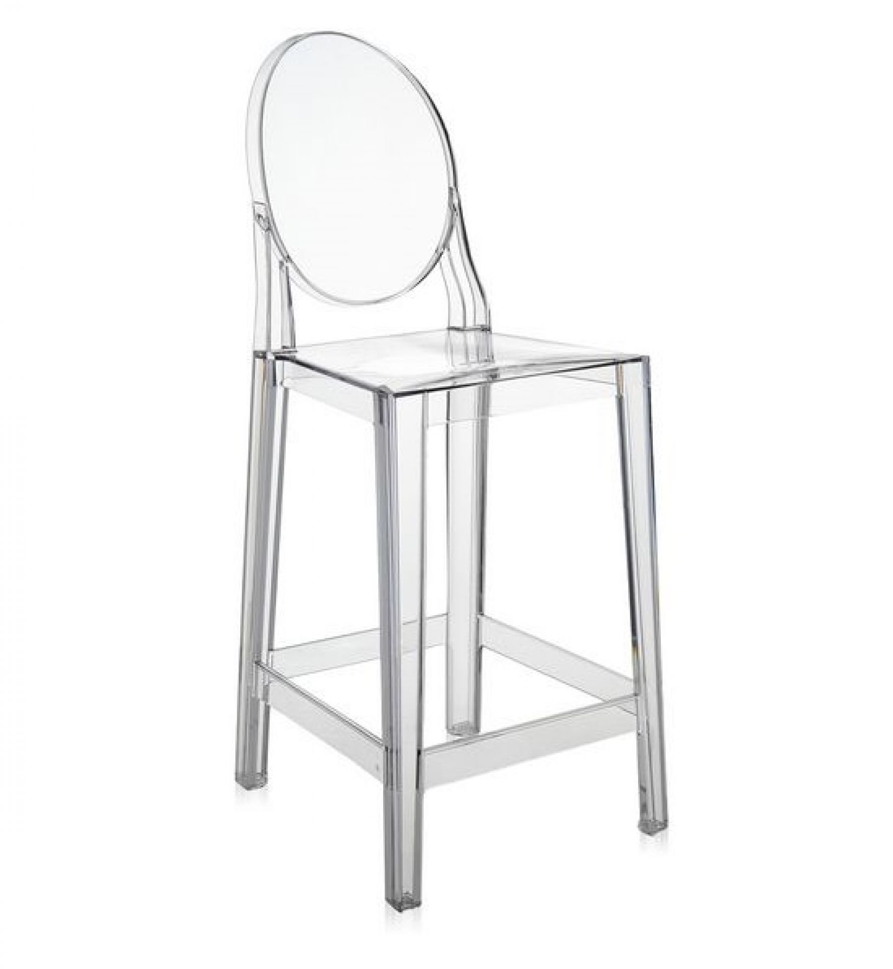 Transparenter "One More" Barhocker von Kartell, modernes Design für Küche und Bar.