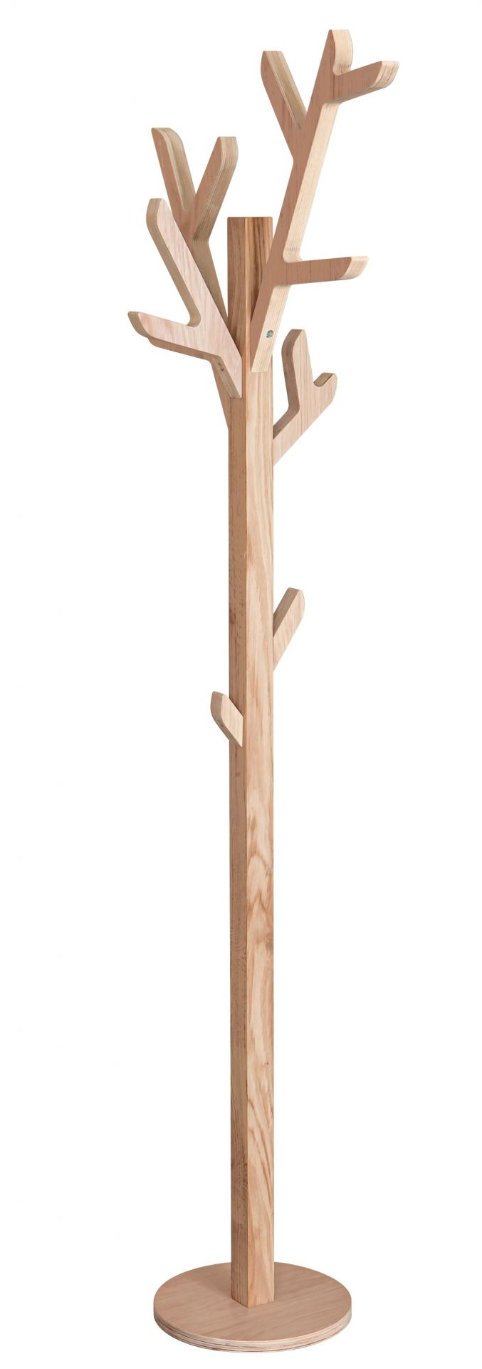 Ambroise Garderobenständer aus Eiche natur, moderner Kleiderständer in Baumform für Flur und Diele.