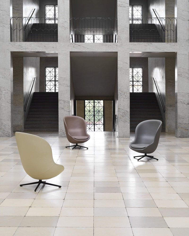 Hyg Lounge Chair High Swivel Sessel mit Drehgestell Normann Copenhagen